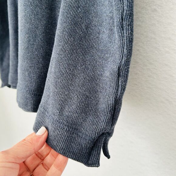 GAP Pullover Shirt Men Large Blue Crew Knit Cotton Slit Outdoor Comfy Fisherman - Picture 8 of 11